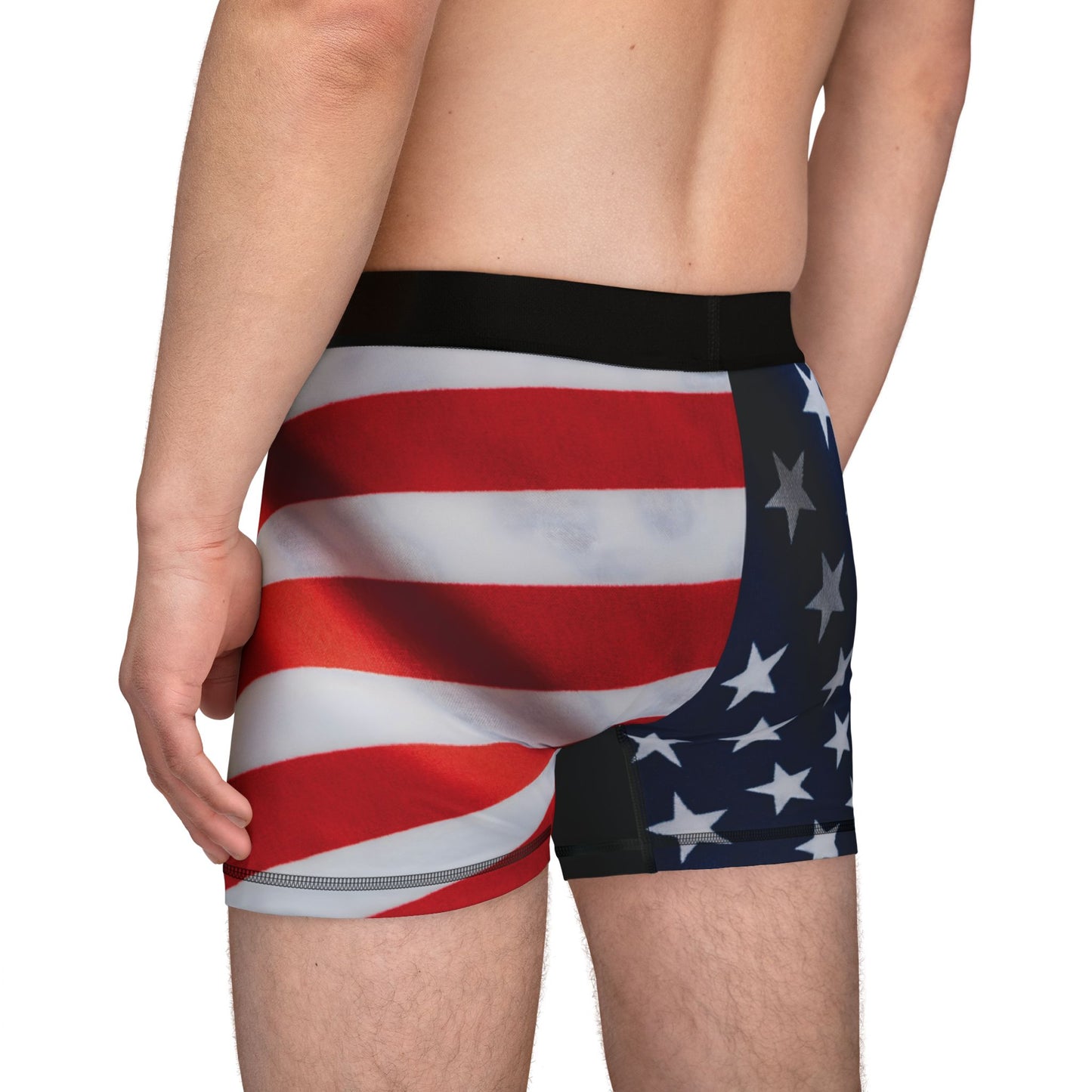 Patriotic Eagle Men's Boxer Shorts - American Flag Print