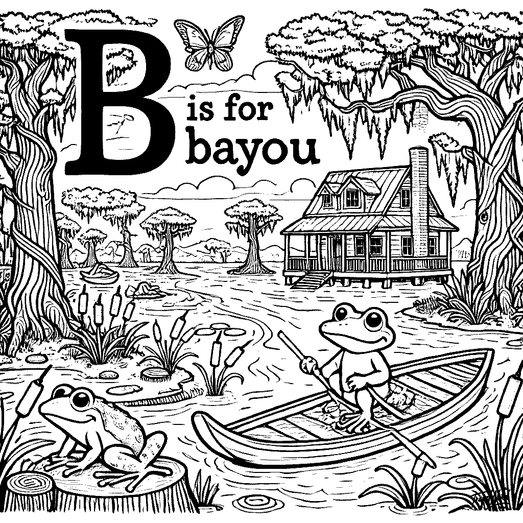 Color Me Cajun: An ABC Journey into Cajun Culture Volume 2: Everyday Cajun Things: A Cultural Coloring Book for Kids & Families