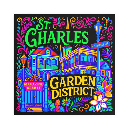 Silk Poster - Garden District Artwork