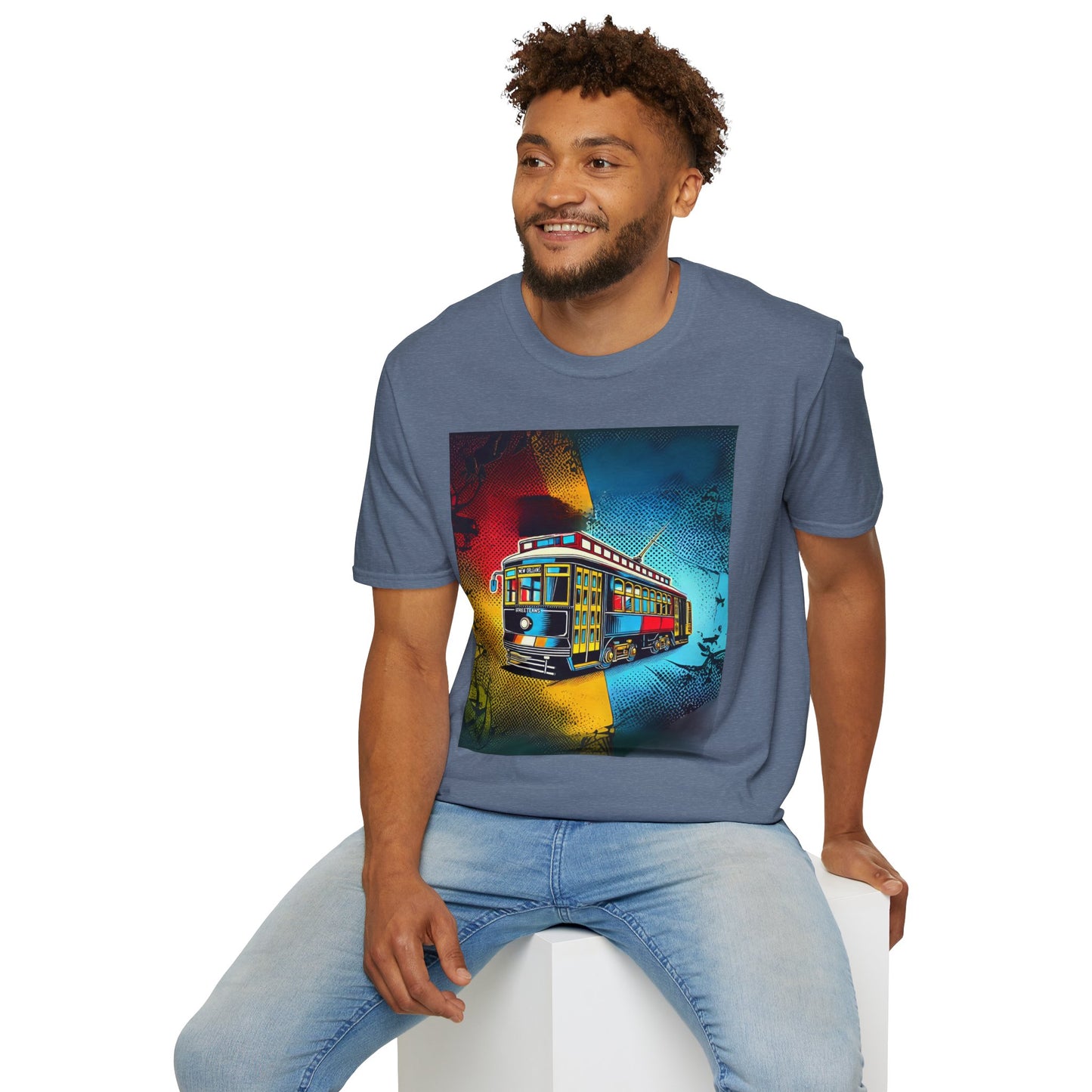 Vibrant Colorful New Orleans Streetcar T-Shirt