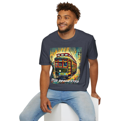 New Orleans Streetcar Stop Requested Design Unisex t-shirt