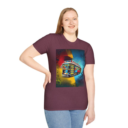 Vibrant Colorful New Orleans Streetcar T-Shirt