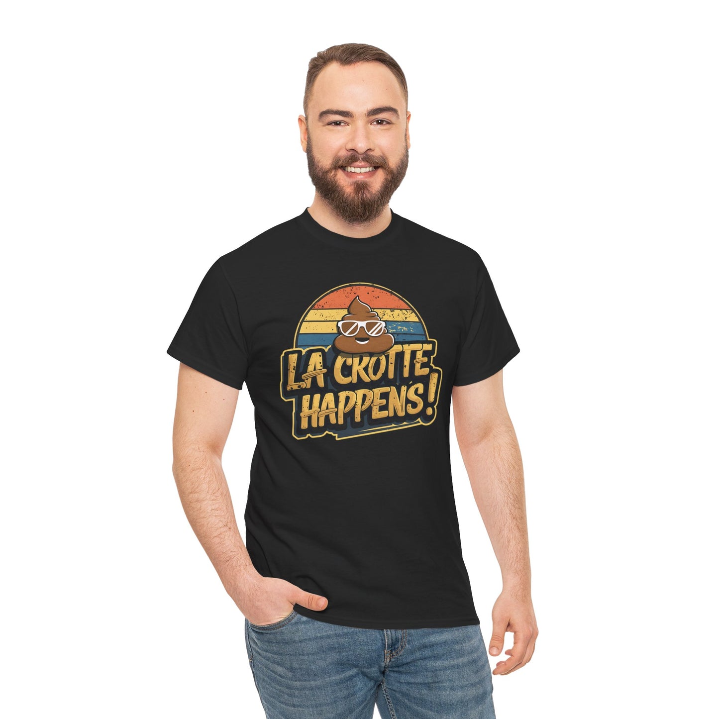 Cajun French Tee - Crap Happens Unisex Cotton T-Shirt