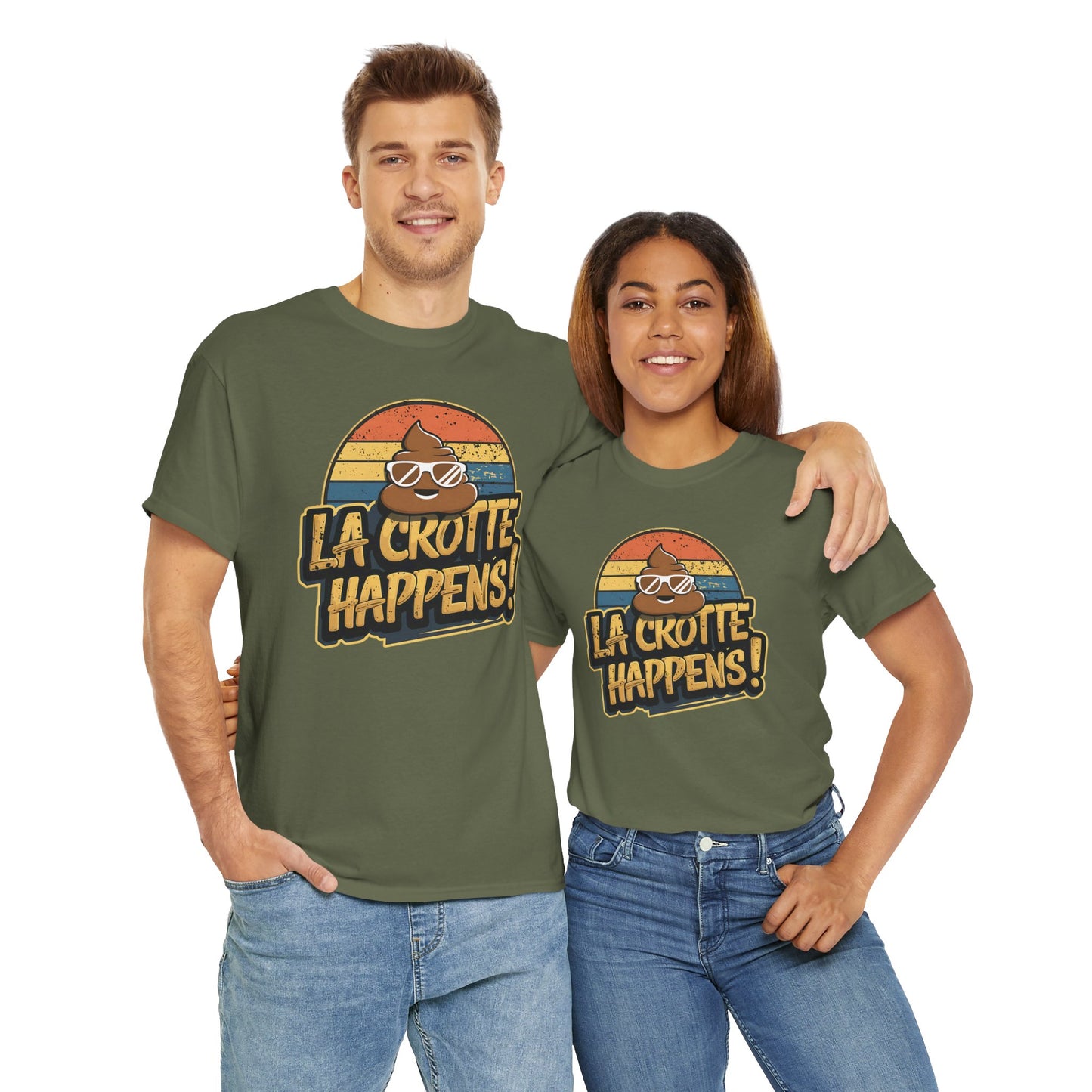 Cajun French Tee - Crap Happens Unisex Cotton T-Shirt