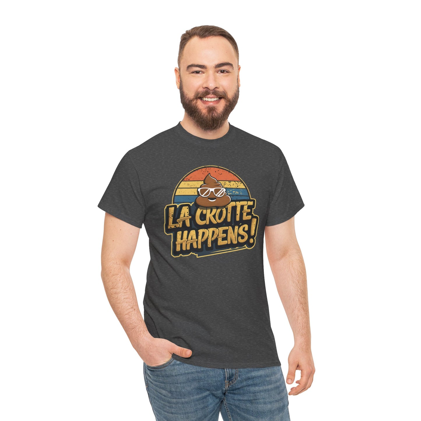 Cajun French Tee - Crap Happens Unisex Cotton T-Shirt