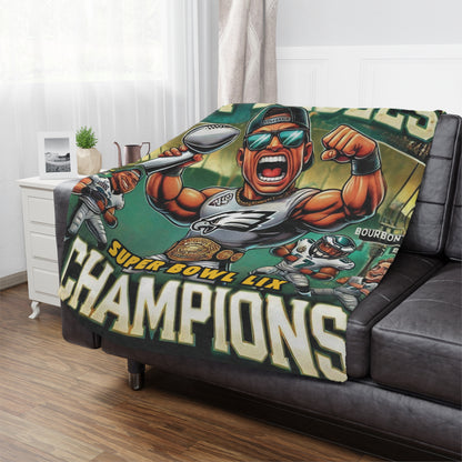 Super Bowl Champions Microfiber Blanket for Eagles Fans