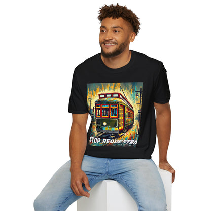 New Orleans Streetcar Stop Requested Design Unisex t-shirt