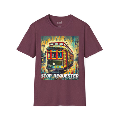 New Orleans Streetcar Stop Requested Design Unisex t-shirt