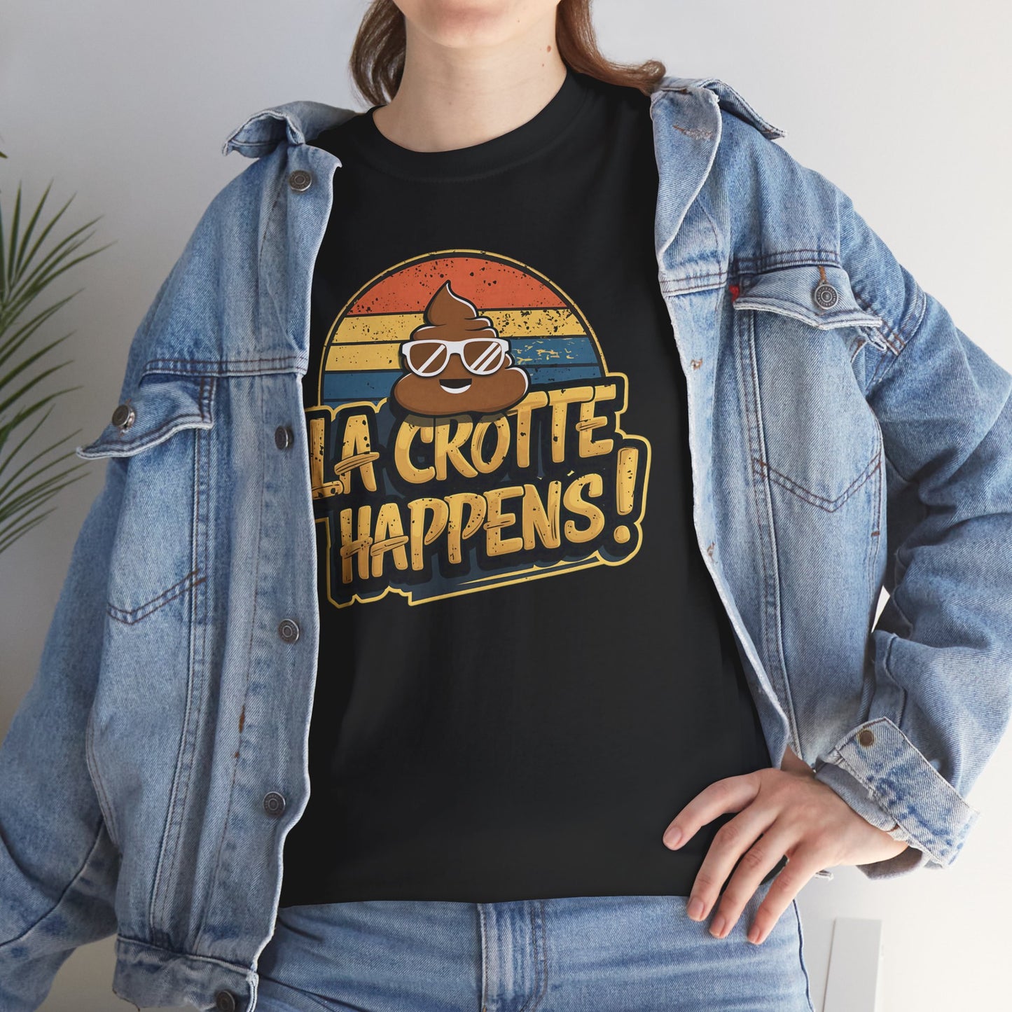 Cajun French Tee - Crap Happens Unisex Cotton T-Shirt