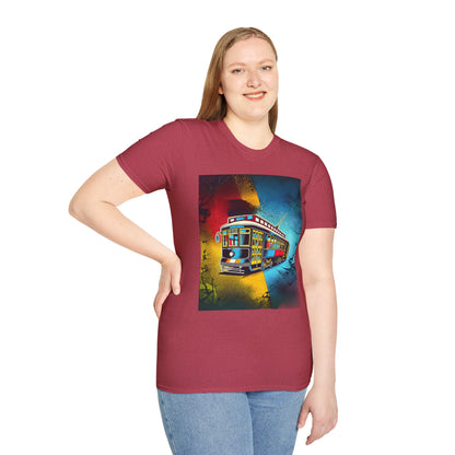 Vibrant Colorful New Orleans Streetcar T-Shirt