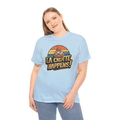 Cajun French Tee - Crap Happens Unisex Cotton T-Shirt