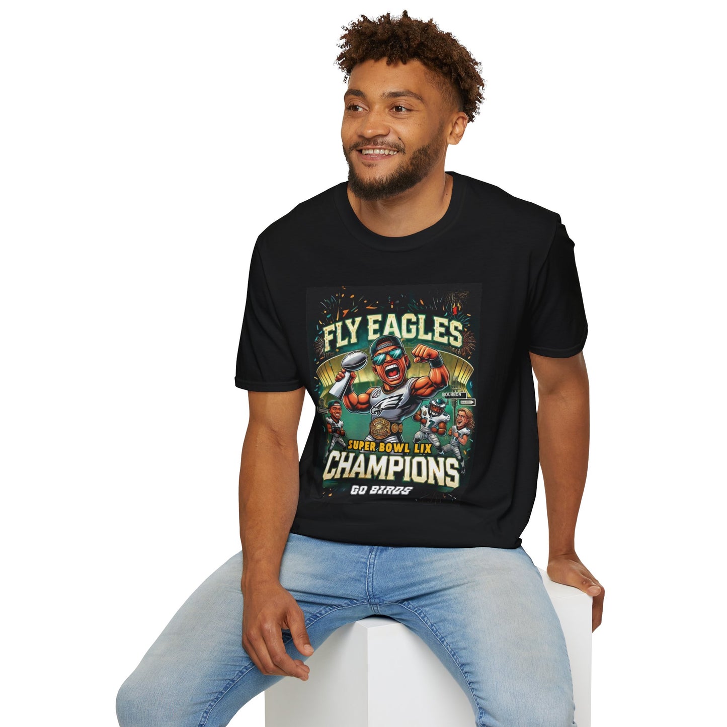 Philadelphia Eagles Super Bowl LIX Champions Caricature Unisex T-Shirt