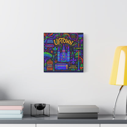 Canvas Print - Uptown New Orleans Neon Jazz Doodle Art Style