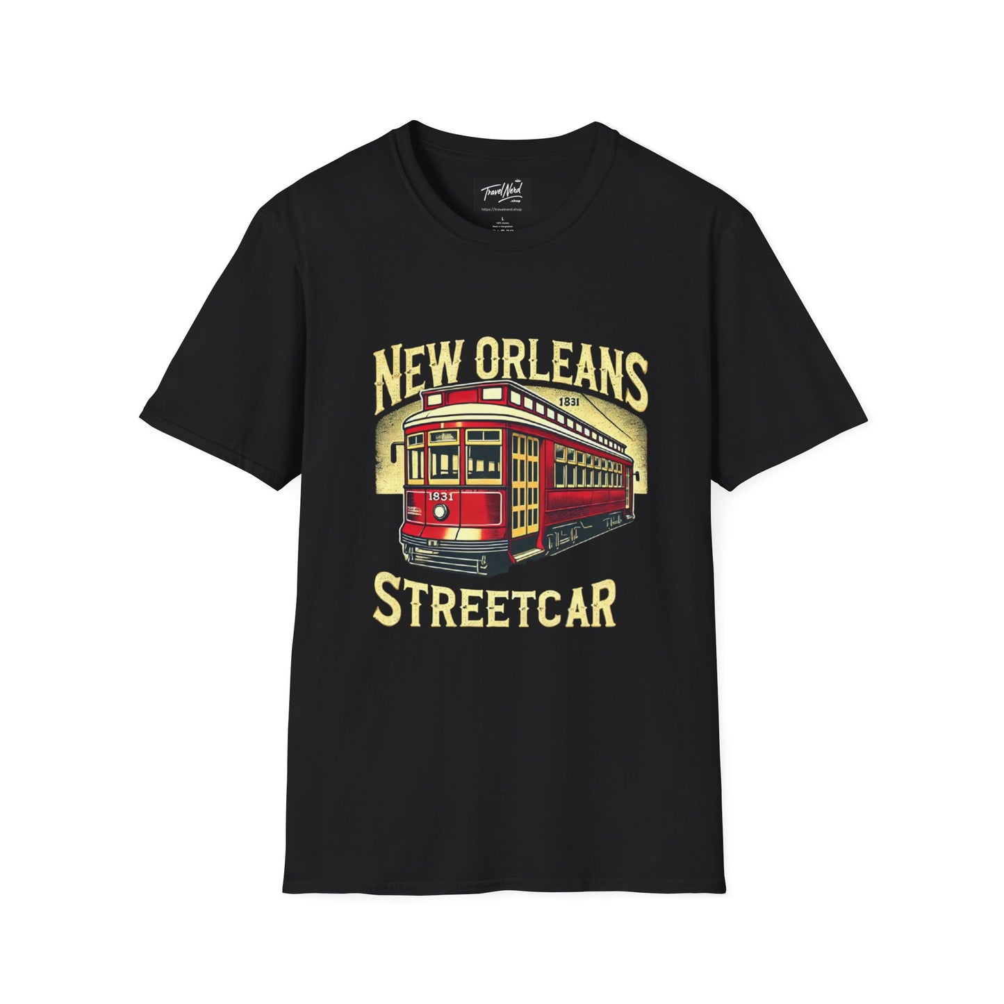 New Orleans Streetcar Graphic T-Shirt - Unisex Softstyle Tee