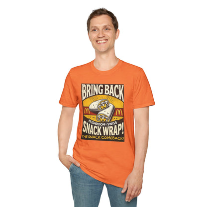 Mushroom & Swish Snack Wrap Unisex T-Shirt