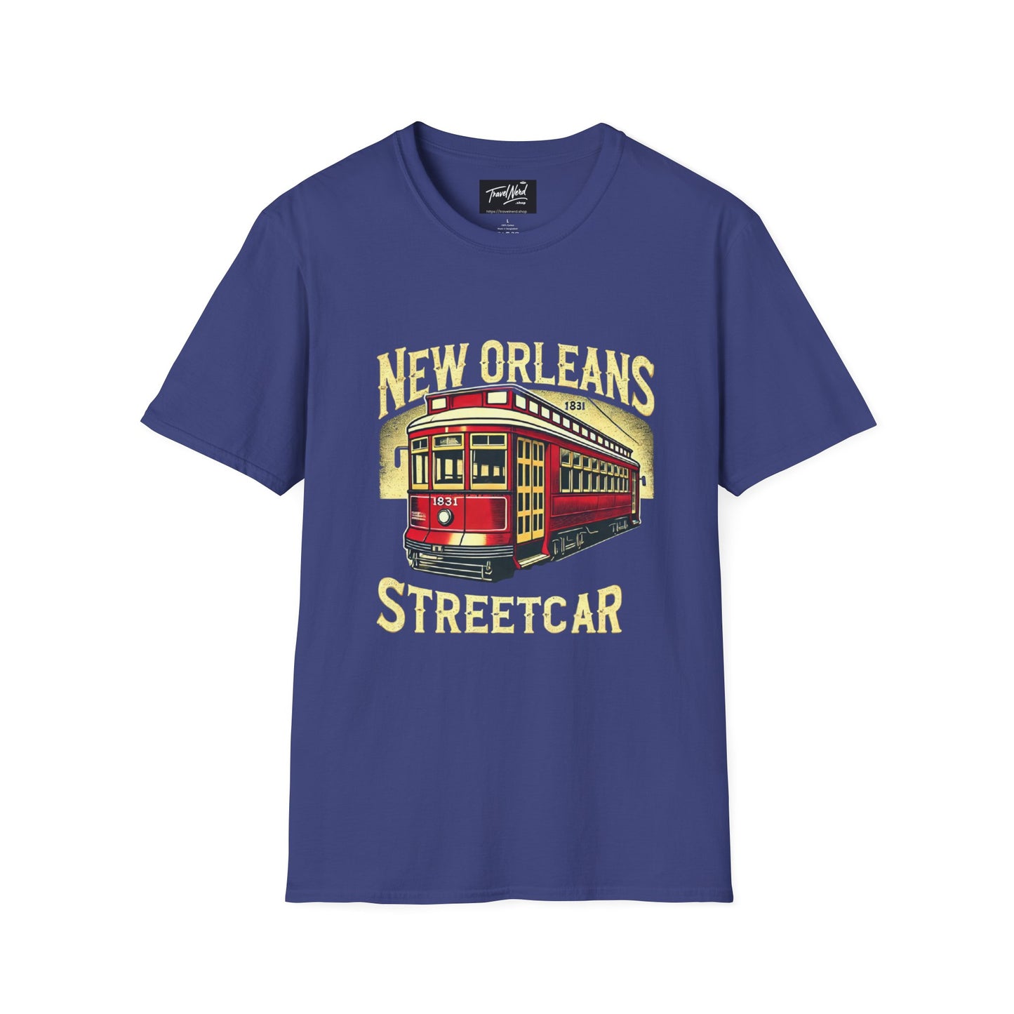 New Orleans Streetcar Graphic T-Shirt - Unisex Softstyle Tee