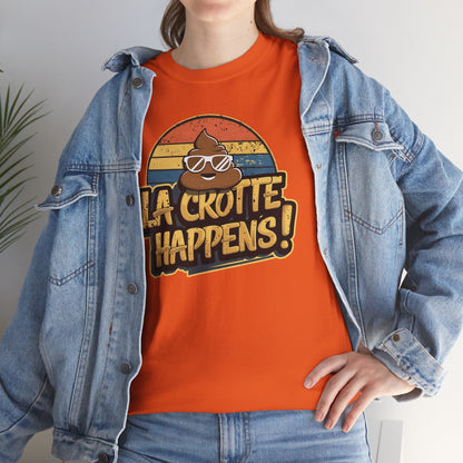 Cajun French Tee - Crap Happens Unisex Cotton T-Shirt