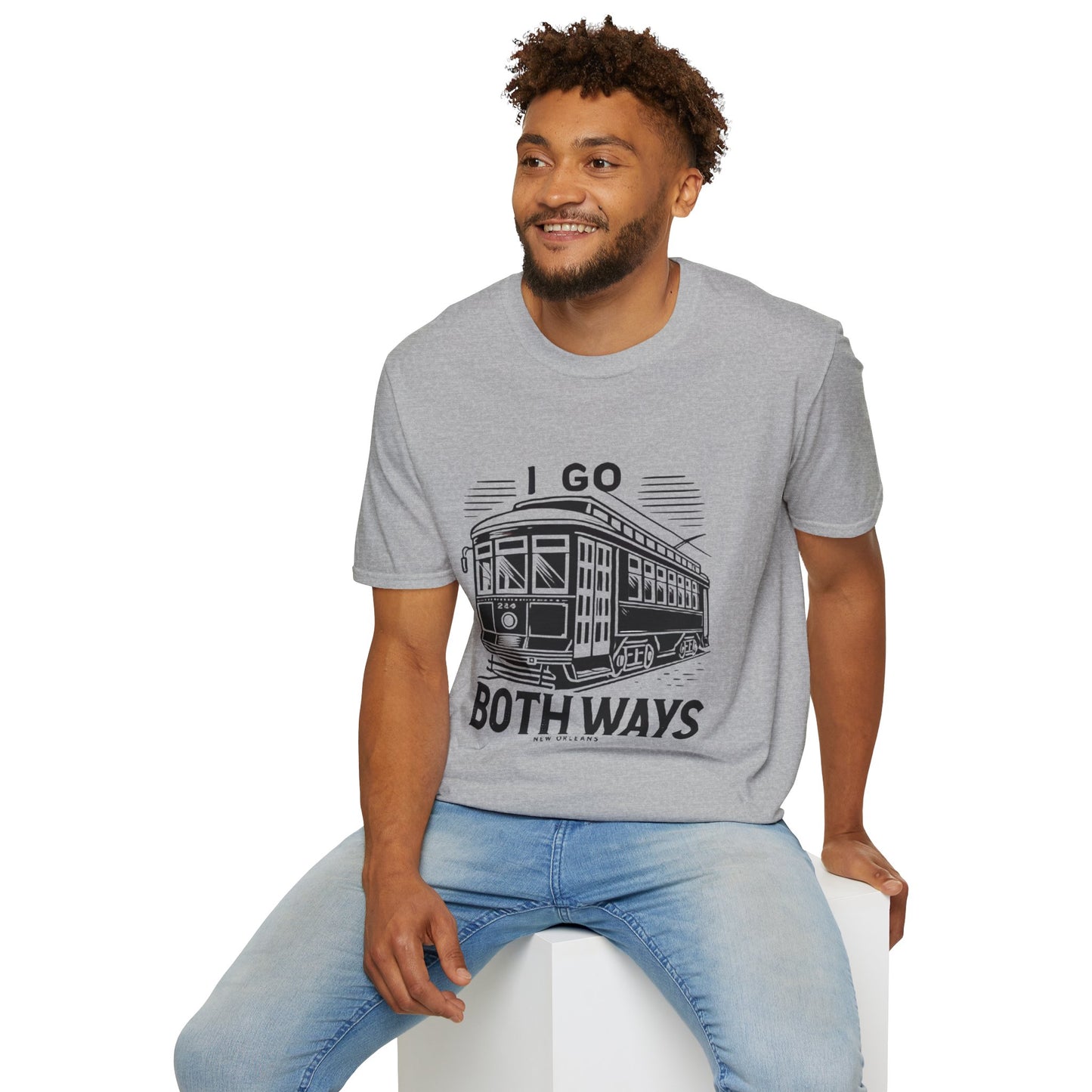 Streetcar Both Ways Mono Art Softstyle T-Shirt unisex