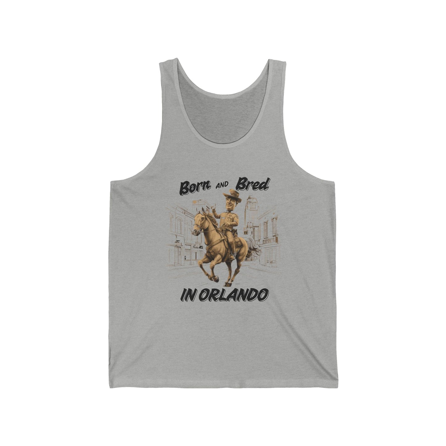 Born and Bred in Orlando Jersey Tank, Casual Summer Top, Gift for Orlando Lovers, Outdoor Activity Wear, Unique Florida Style