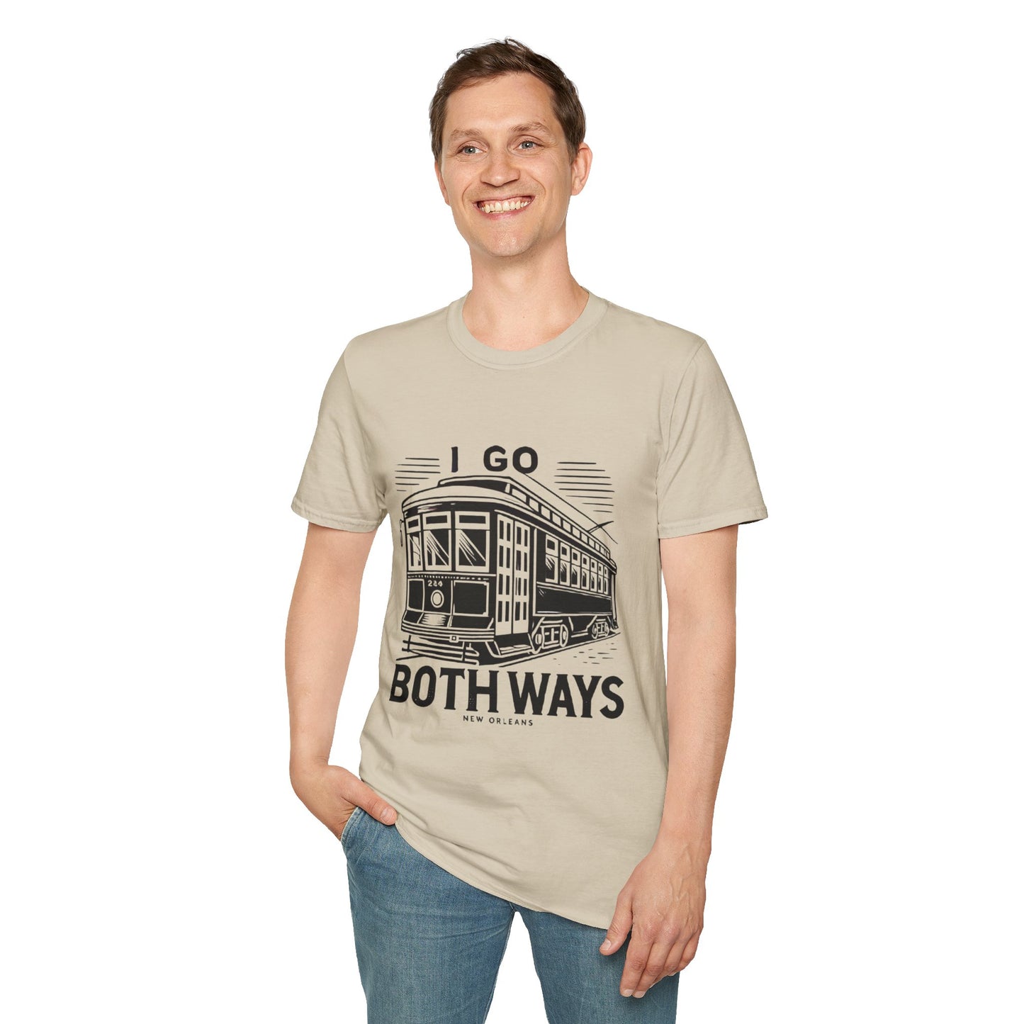 Streetcar Both Ways Mono Art Softstyle T-Shirt unisex