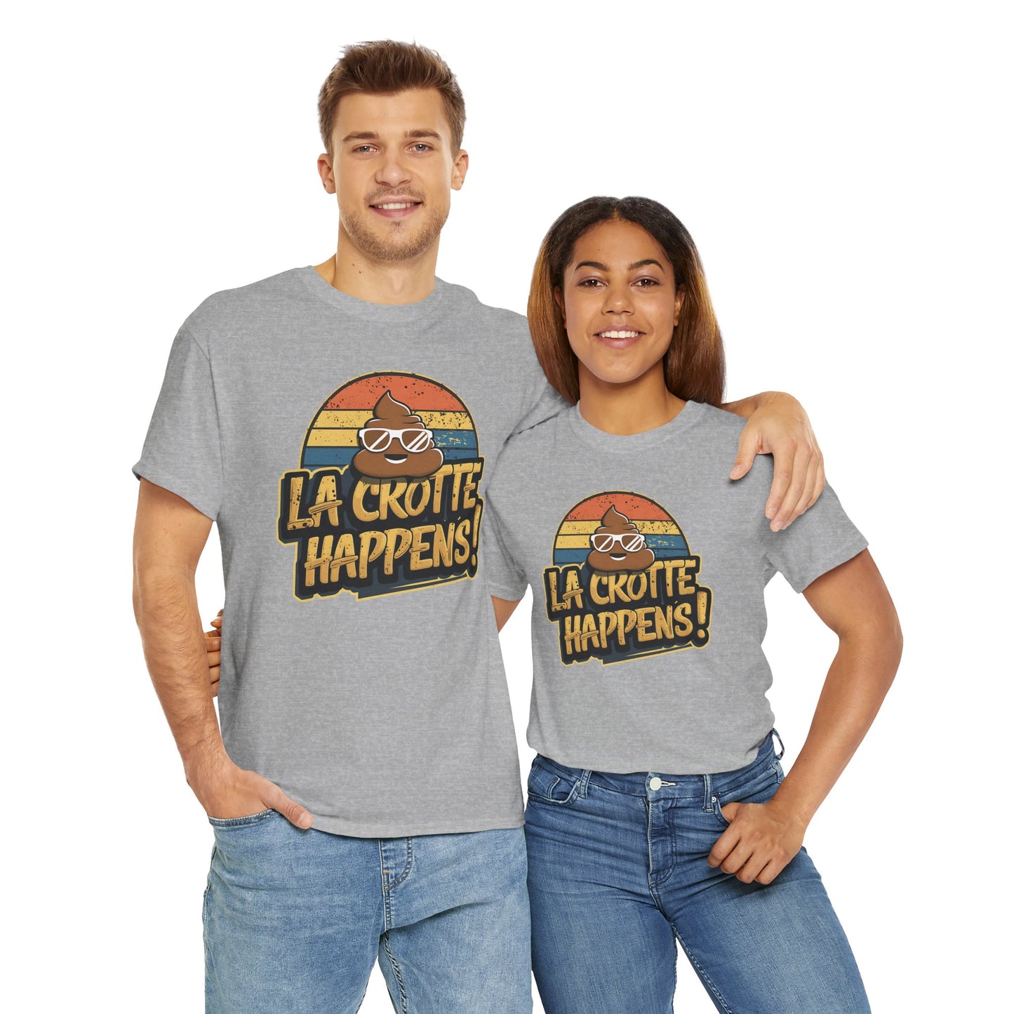 Cajun French Tee - Crap Happens Unisex Cotton T-Shirt