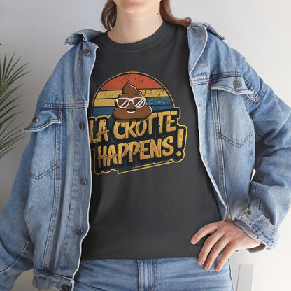 Cajun French Tee - Crap Happens Unisex Cotton T-Shirt