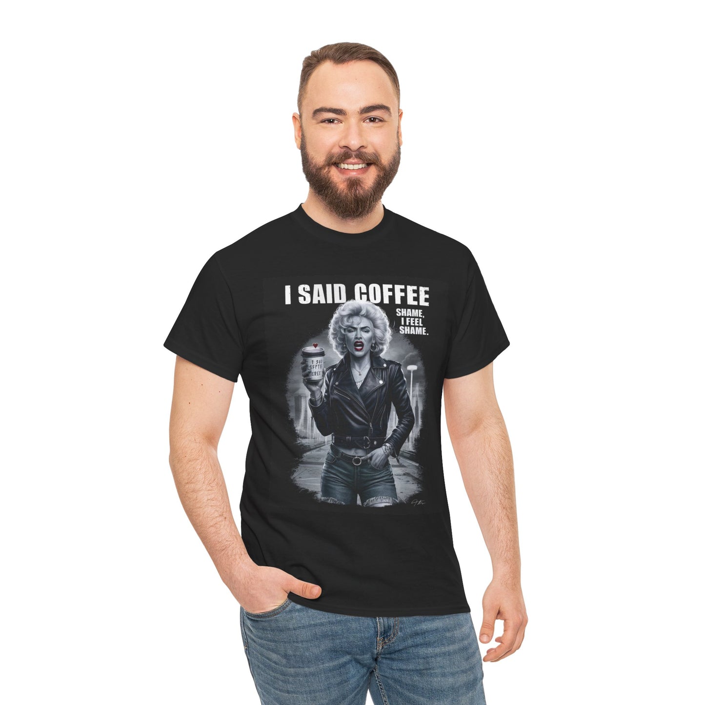 I Said Coffee Graphic Tee – Unisex Heavy Cotton T-Shirt for Coffee Lovers