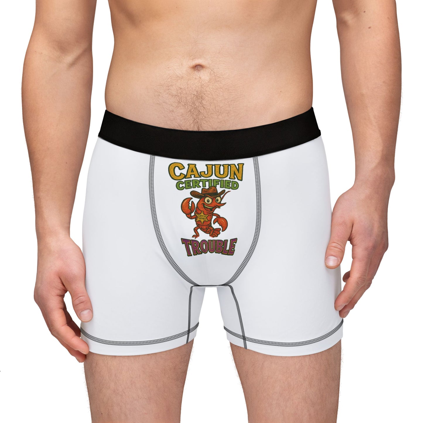 Cajun Themed Men's Boxers | Fun Underwear for Casual Comfort, Unique Gift for Him, Holiday Loungewear, Festive Roomwear
