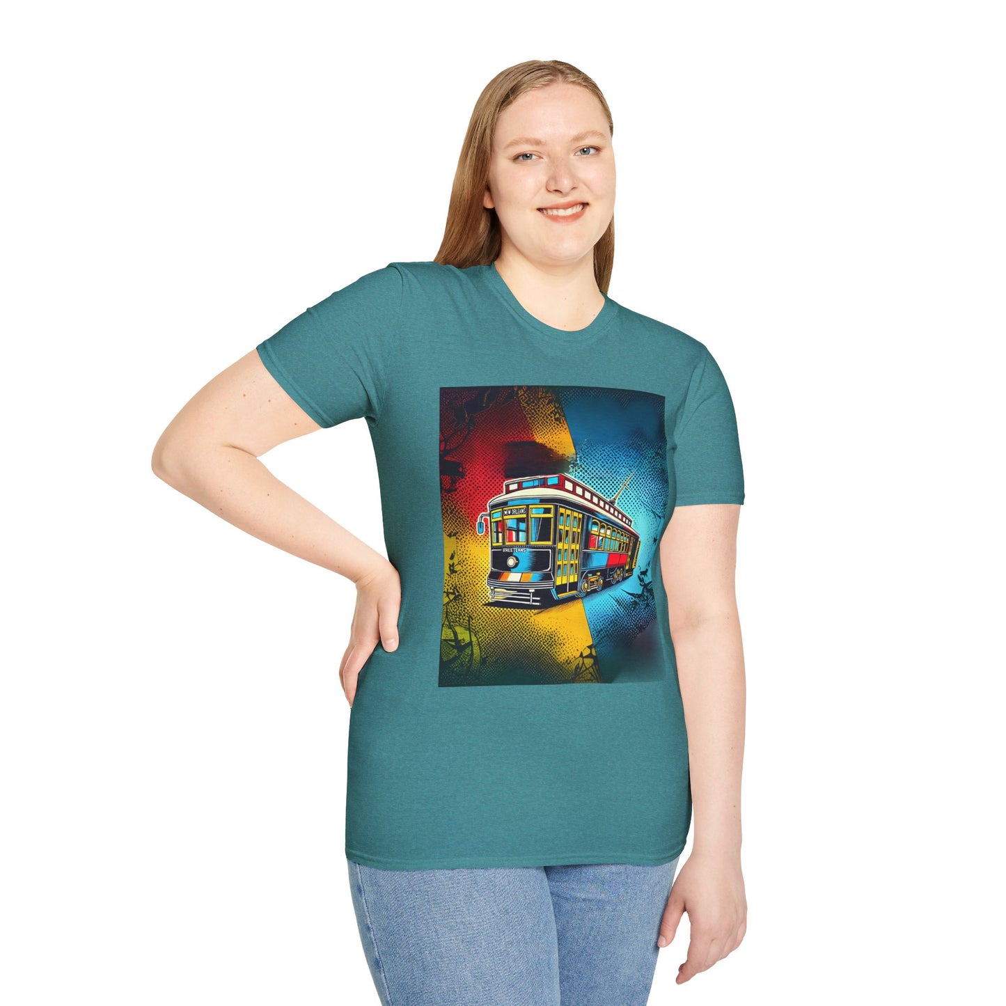 Vibrant Colorful New Orleans Streetcar T-Shirt