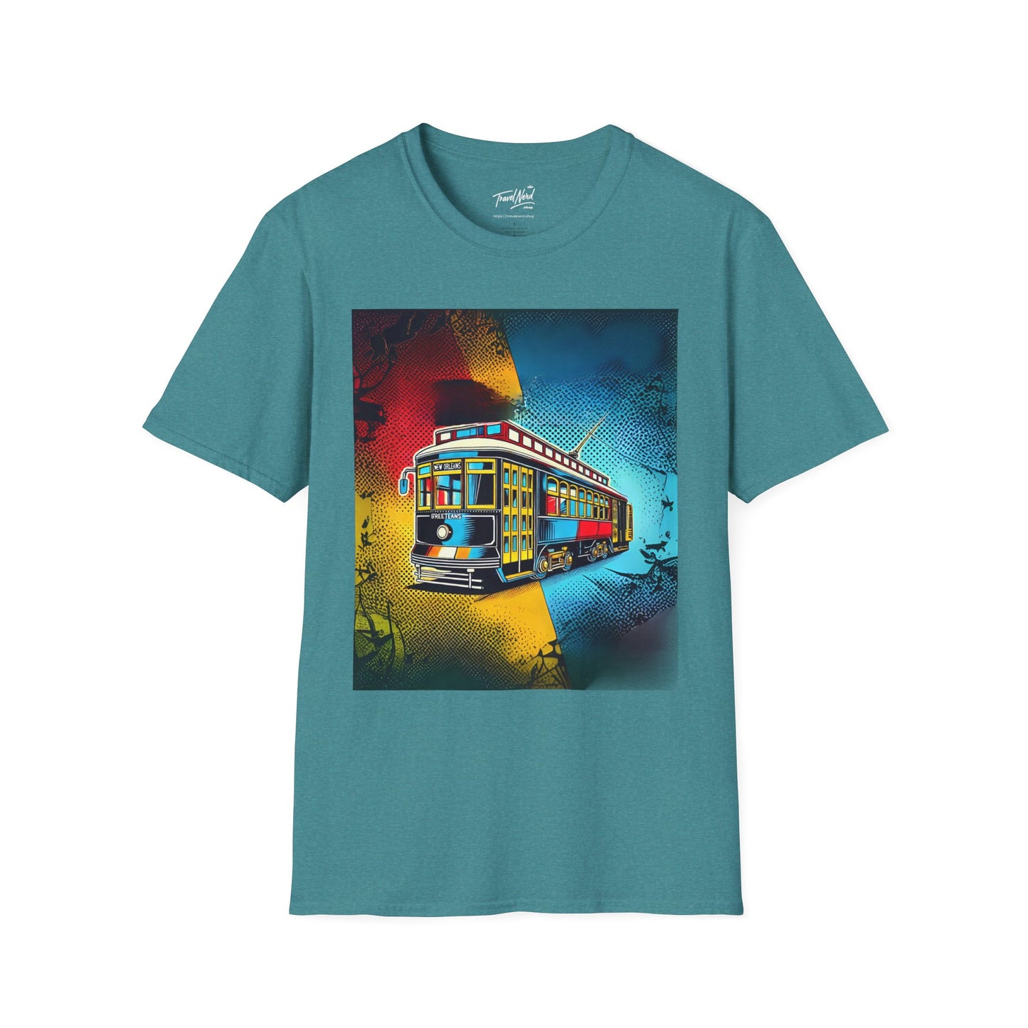 Vibrant Colorful New Orleans Streetcar T-Shirt