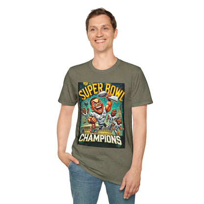 Caricature Style Super Bowl LIX Champions Philadelphia Eagles unisex T-Shirt