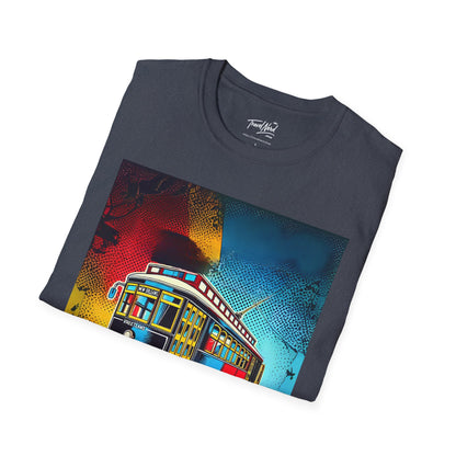 Vibrant Colorful New Orleans Streetcar T-Shirt