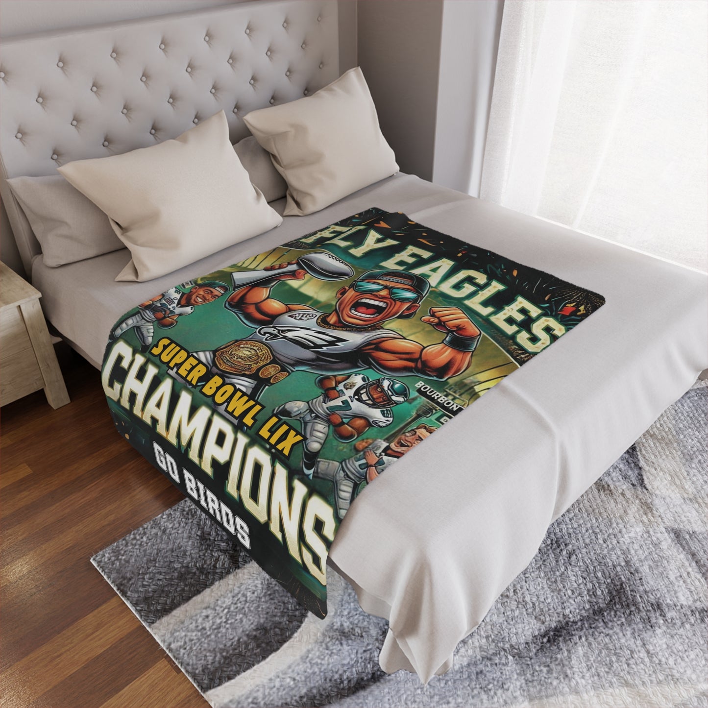 Super Bowl Champions Microfiber Blanket for Eagles Fans