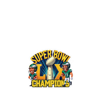 Sticker Decals - Philadelphia Eagles Super Bowl LIX Champions Caricature Design