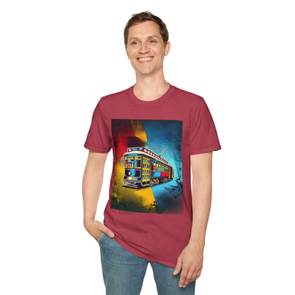 Vibrant Colorful New Orleans Streetcar T-Shirt
