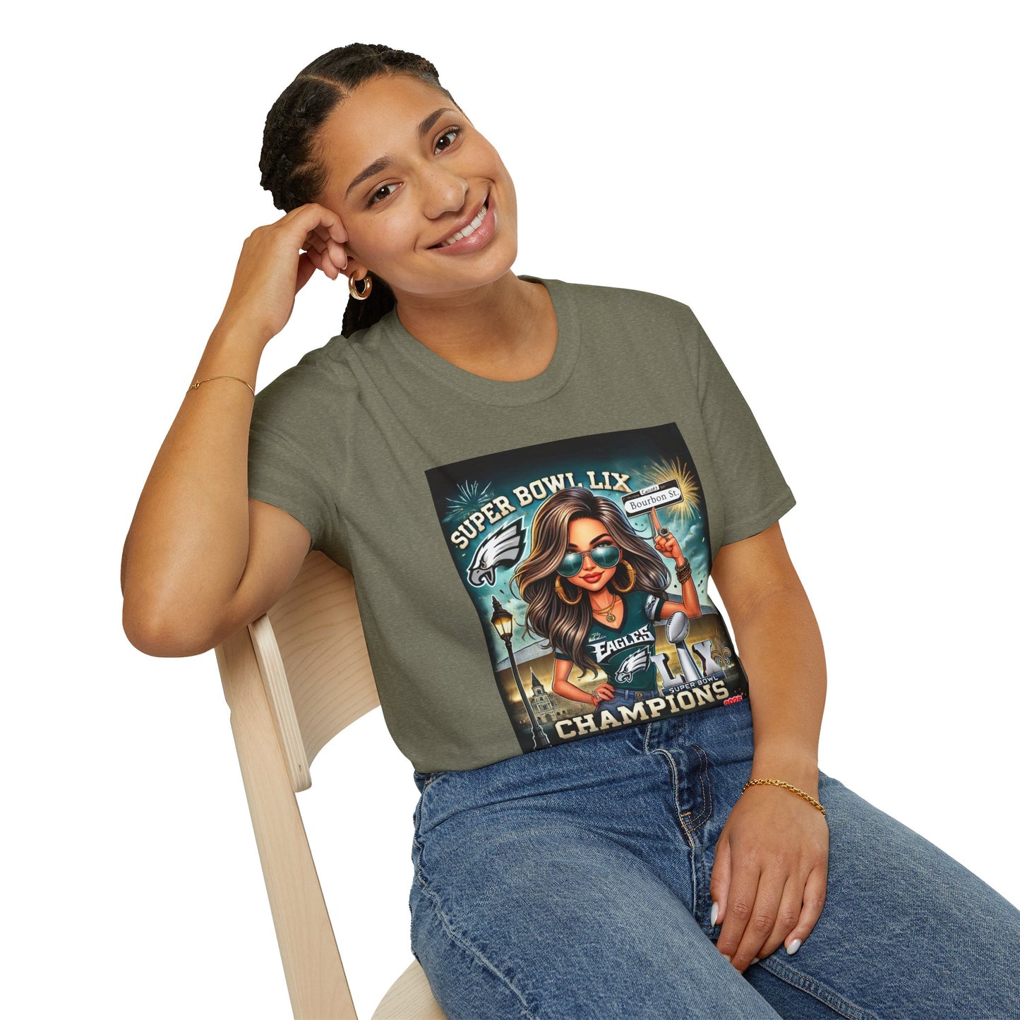 Super Bowl LIX Champions Female Caricature T-Shirt