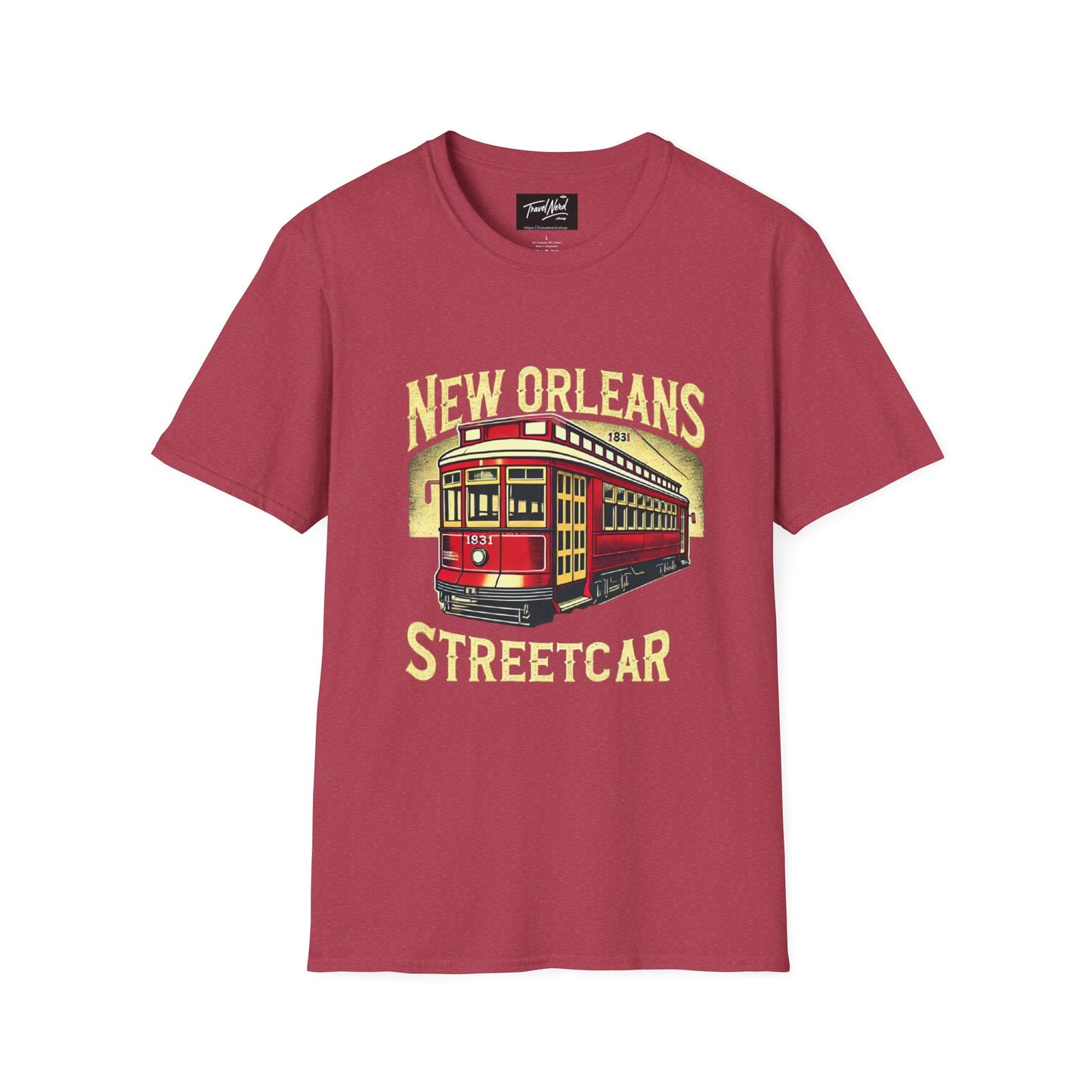 New Orleans Streetcar Graphic T-Shirt - Unisex Softstyle Tee