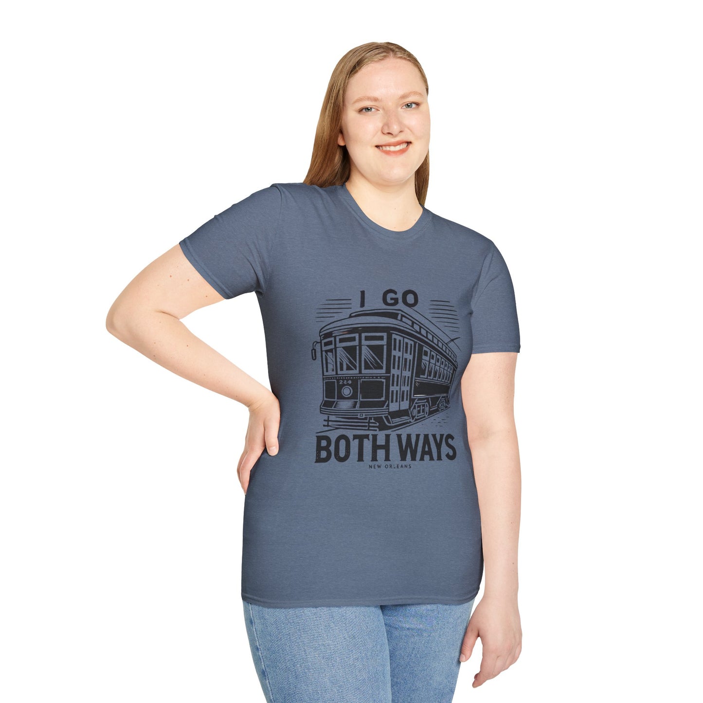 Streetcar Both Ways Mono Art Softstyle T-Shirt unisex