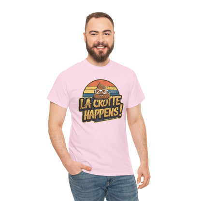 Cajun French Tee - Crap Happens Unisex Cotton T-Shirt