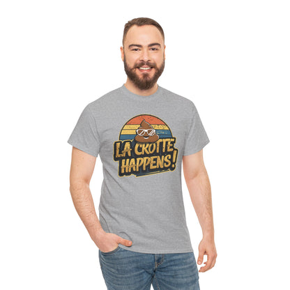 Cajun French Tee - Crap Happens Unisex Cotton T-Shirt