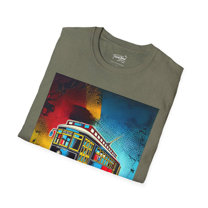 Vibrant Colorful New Orleans Streetcar T-Shirt
