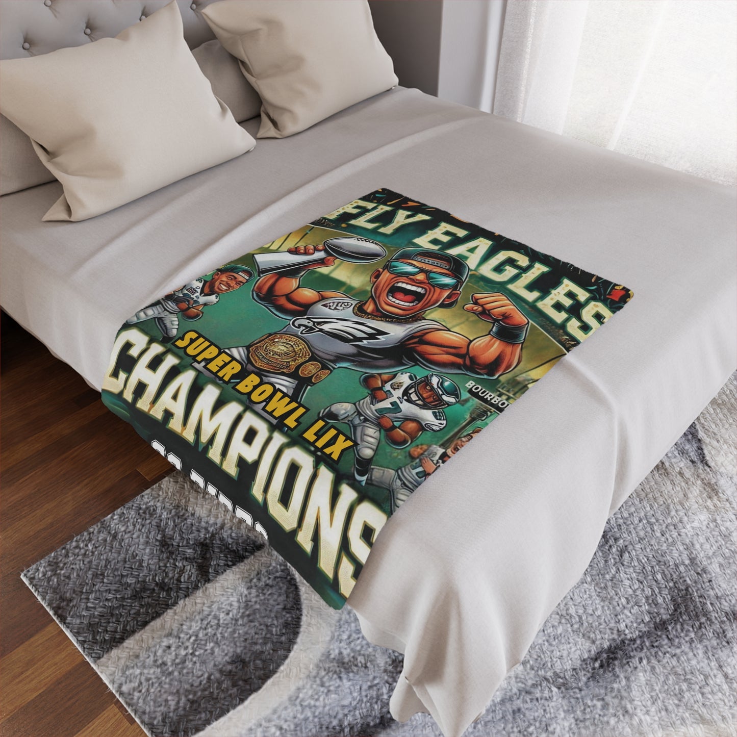 Super Bowl Champions Microfiber Blanket for Eagles Fans