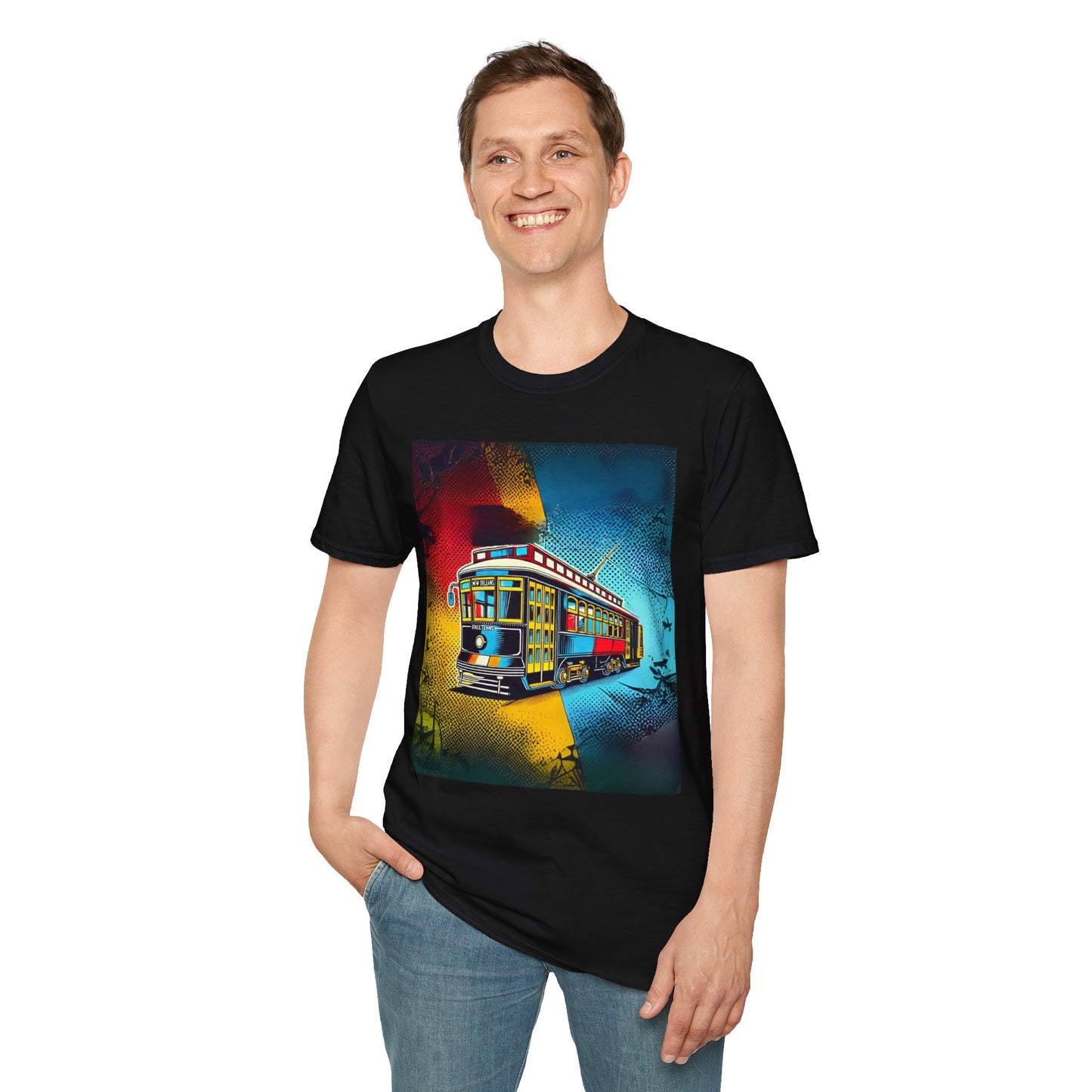 Vibrant Colorful New Orleans Streetcar T-Shirt
