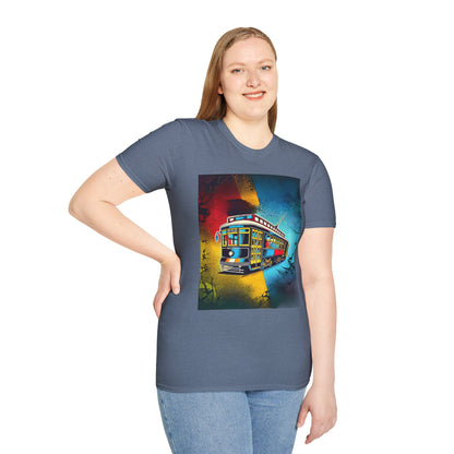 Vibrant Colorful New Orleans Streetcar T-Shirt