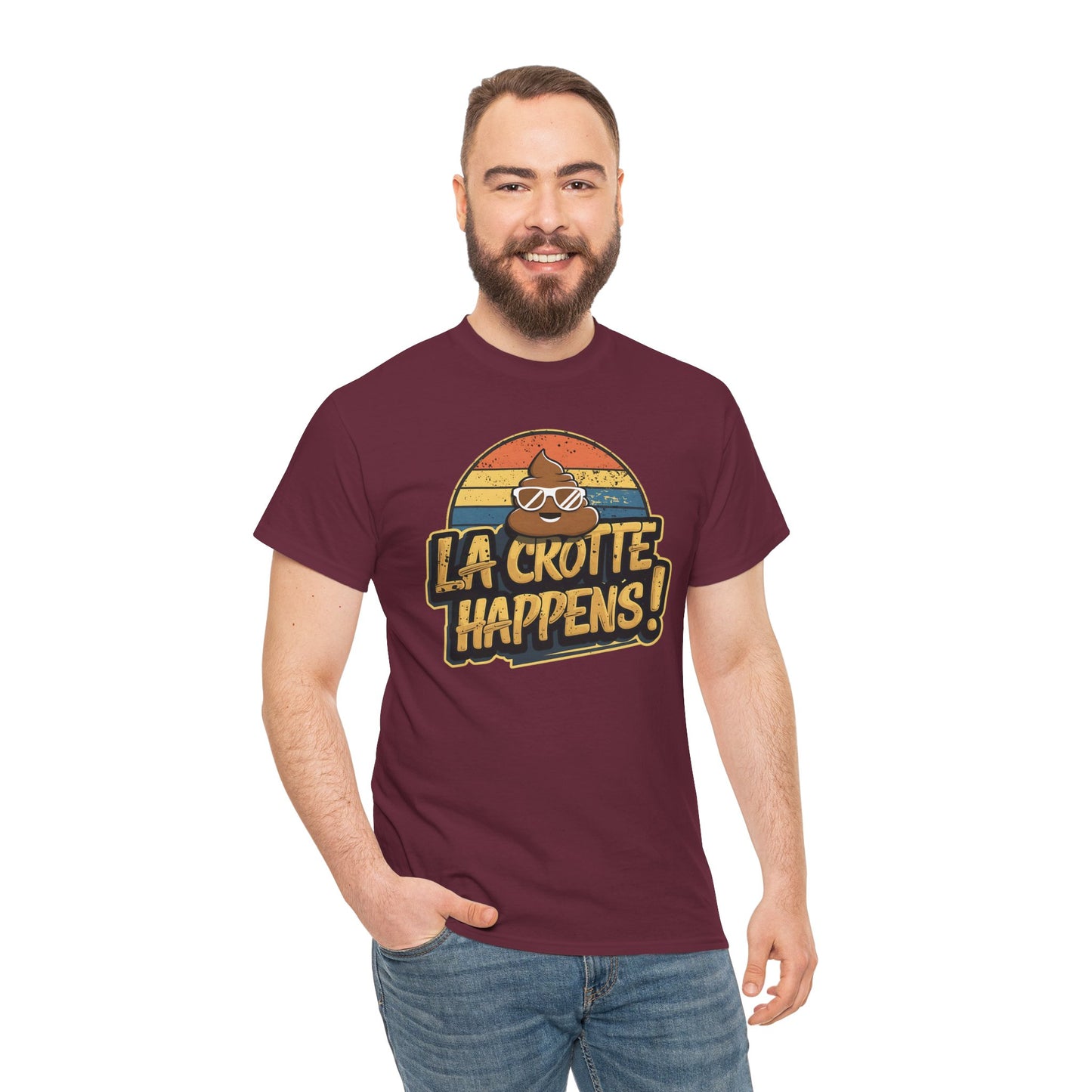 Cajun French Tee - Crap Happens Unisex Cotton T-Shirt