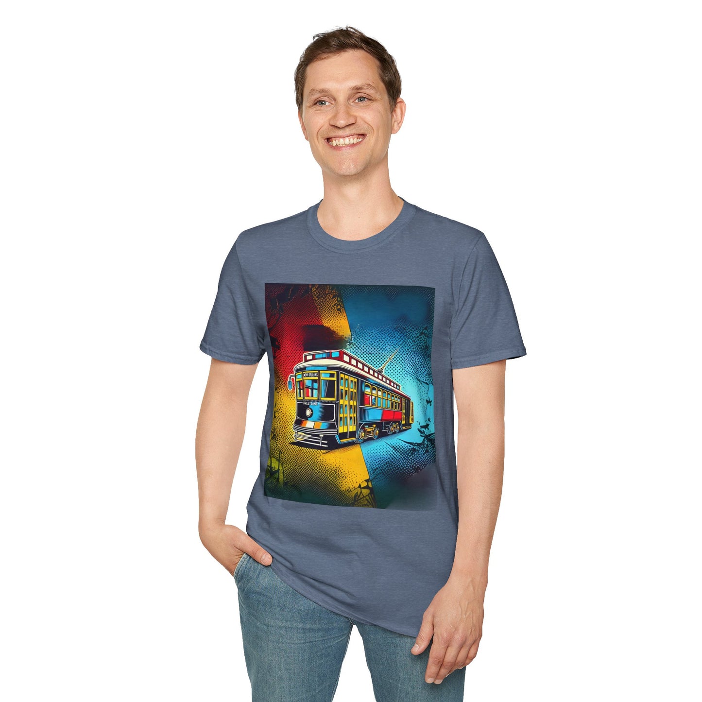 Vibrant Colorful New Orleans Streetcar T-Shirt