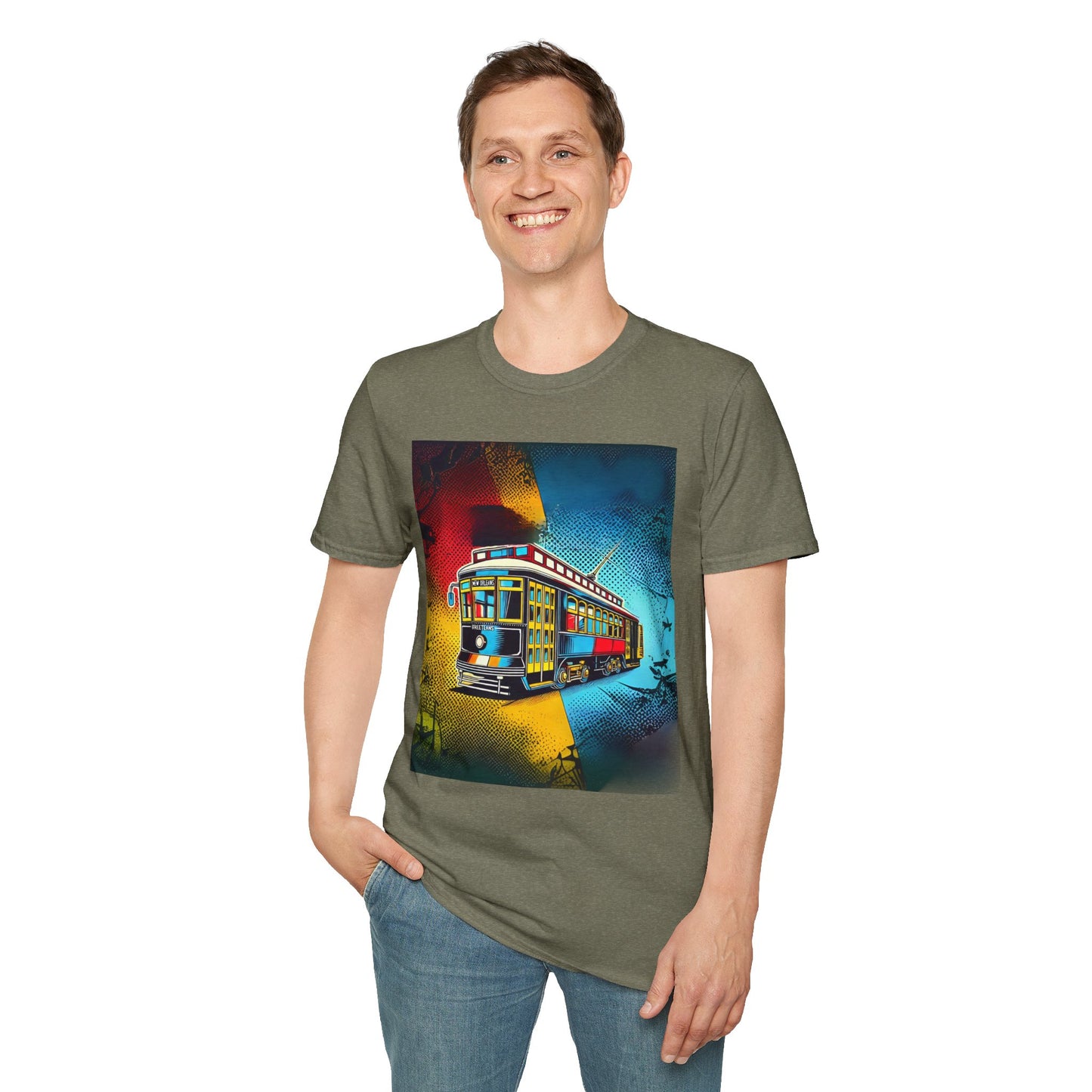 Vibrant Colorful New Orleans Streetcar T-Shirt