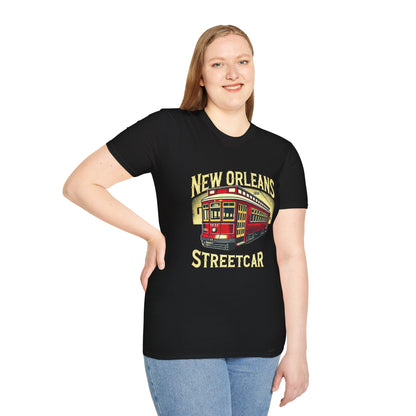 New Orleans Streetcar Graphic T-Shirt - Unisex Softstyle Tee