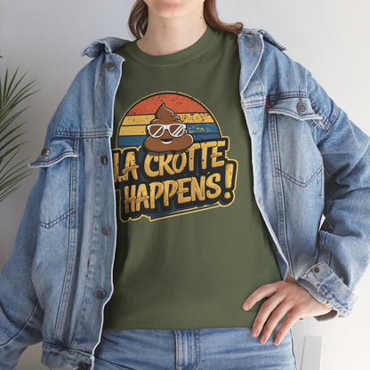 Cajun French Tee - Crap Happens Unisex Cotton T-Shirt