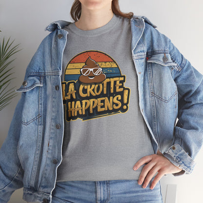 Cajun French Tee - Crap Happens Unisex Cotton T-Shirt